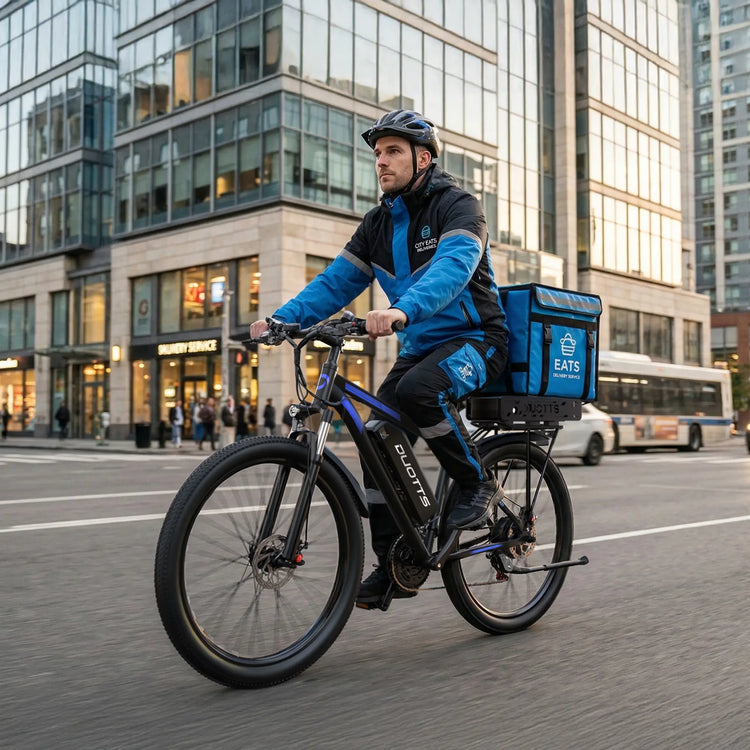 Electric bike food delivery scenario for couriers in Vienna Austria