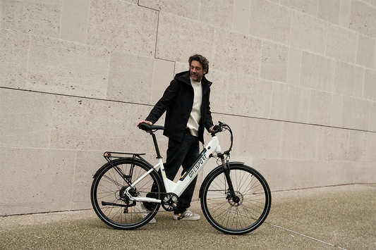 Onesport OT12 27.5 inch wheels and step-thru frame side view