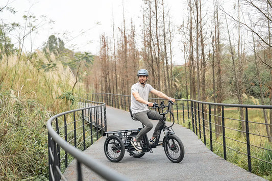 Onesport OT30 Pro 3-wheel electric bike providing a safe and balanced ride for elderly users in Europe.