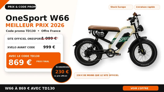 OneSport W66 meilleur prix 2026 : code promo TD130, offre à 869 € et comparaison officielle