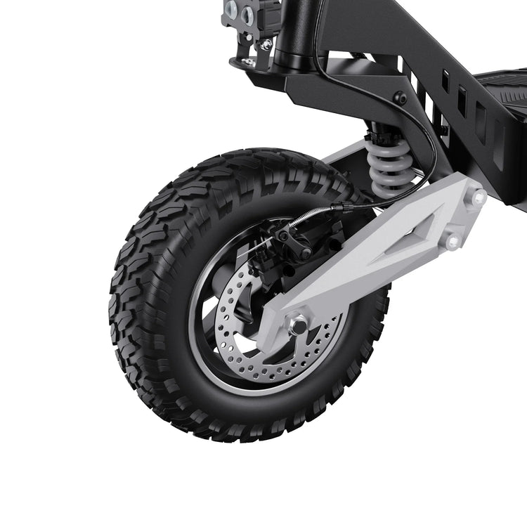 Close-up of 11-inch pneumatic electric scooter tyre