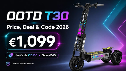 OOTD T30 discount code OD160 reduces the XVELO price from €1,259 to €1,099