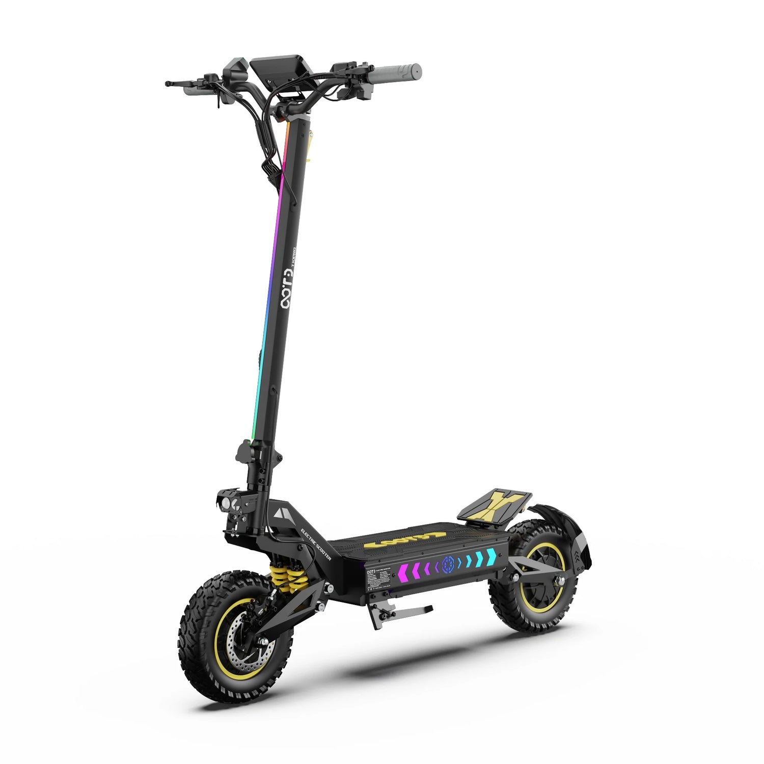Off-road electric scooter with dual motors and all-terrain tires