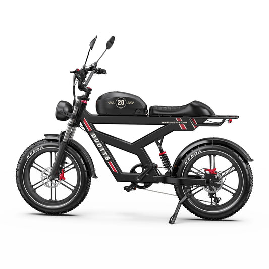 Duotts F20 Retro Full Suspension E-Bike | 750W 80Nm | 52V 27Ah | 20" Fat Tyre