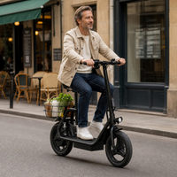 APEFOX C14 Seated Electric Scooter with Rear Basket