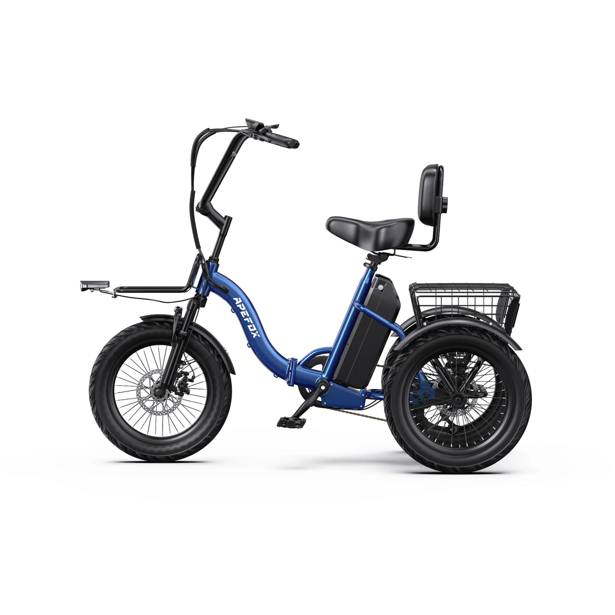APEFOX RH30 Folding Electric Trike with Rear Basket