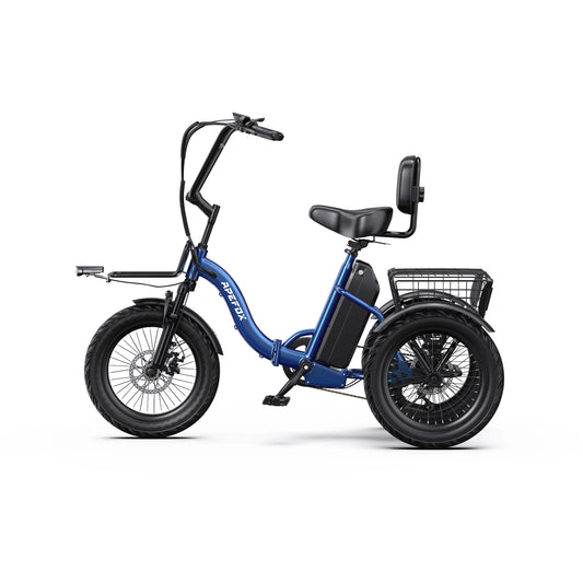 APEFOX RH30 Folding Electric Trike with Rear Basket