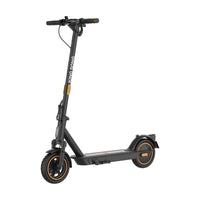 KingSong E1 KSE black electric scooter, front three-quarter view on a white background