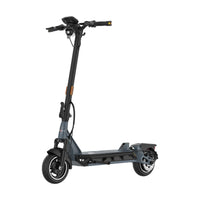 KingSong N12 Pro grey electric scooter with horizontal dashboard, front three-quarter view