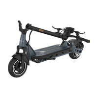KingSong N12 Pro grey electric scooter folded, three-quarter view on a white background