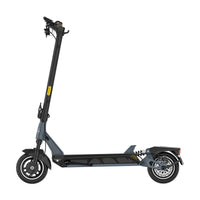KingSong N12 Pro grey left-side profile showing the rear disc brake and exposed rear spring