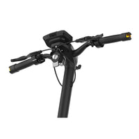KingSong N12 Pro handlebar-mounted headlight and amber handlebar-end turn indicator detail
