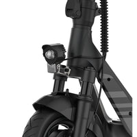 KingSong N14 KSE front headlight mounted above the front suspension fork