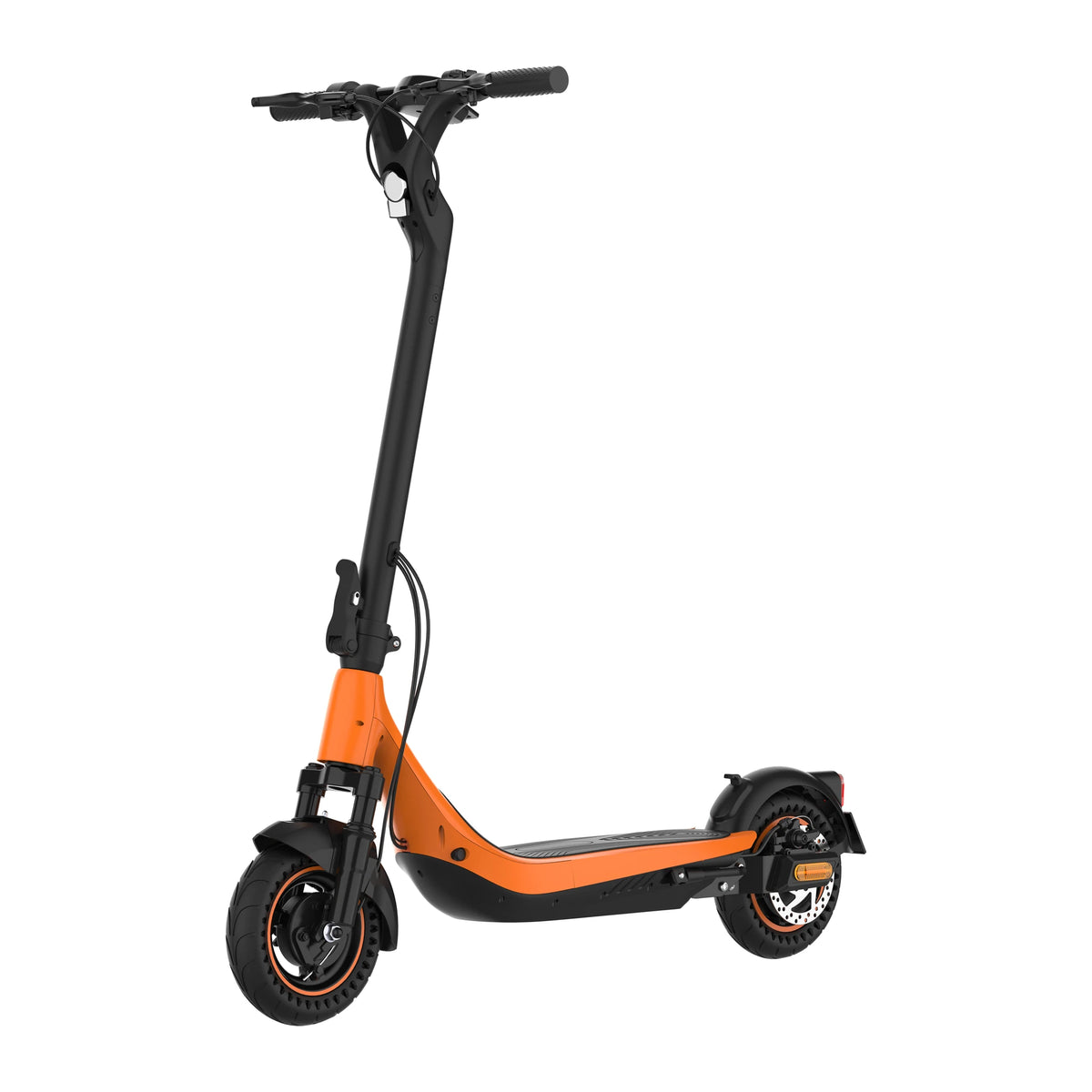 KingSong N15 standard electric scooter in orange, front three-quarter view on a white background