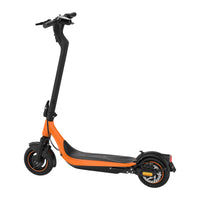 KingSong N15 orange scooter elevated view showing the deck and rear disc brake