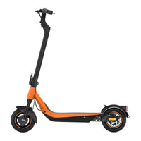 KingSong N15 orange electric scooter left-side profile showing the rear disc brake
