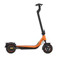 KingSong N15 orange scooter right-side profile showing rear hub motor and front suspension