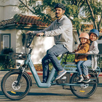 Onesport OT01 Longtail Cargo E-Bike | 650W 1296Wh | 150kg Load | Family & Delivery