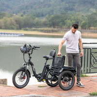 Onesport OT30 Pro Electric Trike | 500W Folding Cargo Tricycle | 180kg Load