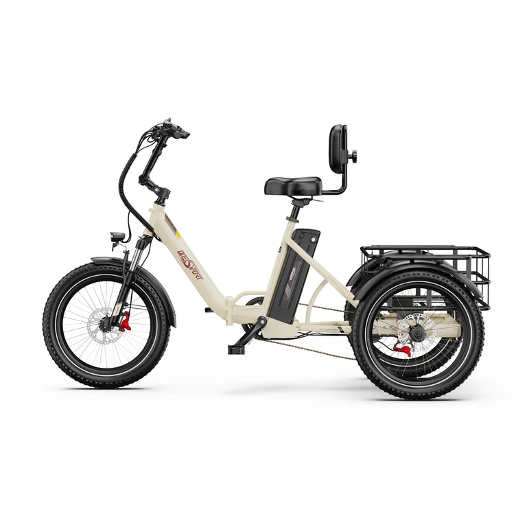 Onesport OT30 Pro Electric Trike | 500W Folding Cargo Tricycle | 180kg Load