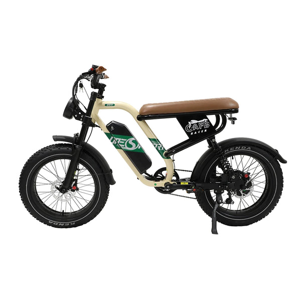 Onesport W66 Moped-Style E-Bike | Bafang 500W 65Nm | 648Wh | 20" Fat Tyre | Full Suspension