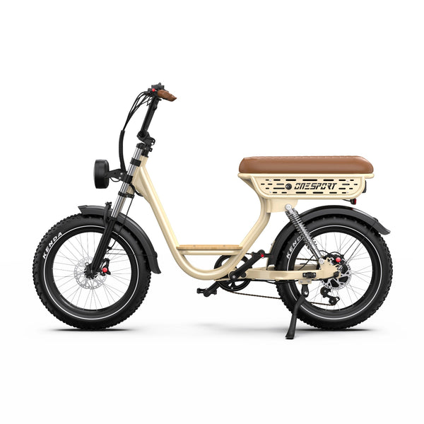 ONESPORT W77 20" Low-Step Fat Tire Electric Bike | 48V 18Ah | Full Suspension