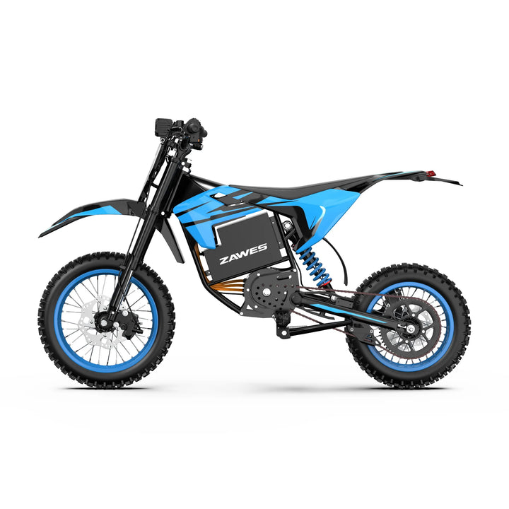 Zawes S3 5000W Mini Electric Dirt Bike | 60V 23.4Ah | Mid-Drive 255Nm | Full Suspension